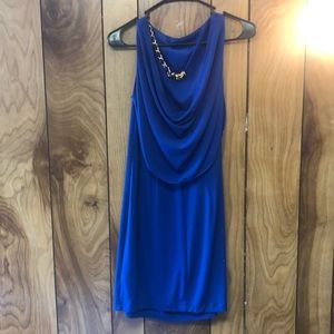 Blue form fitting dress